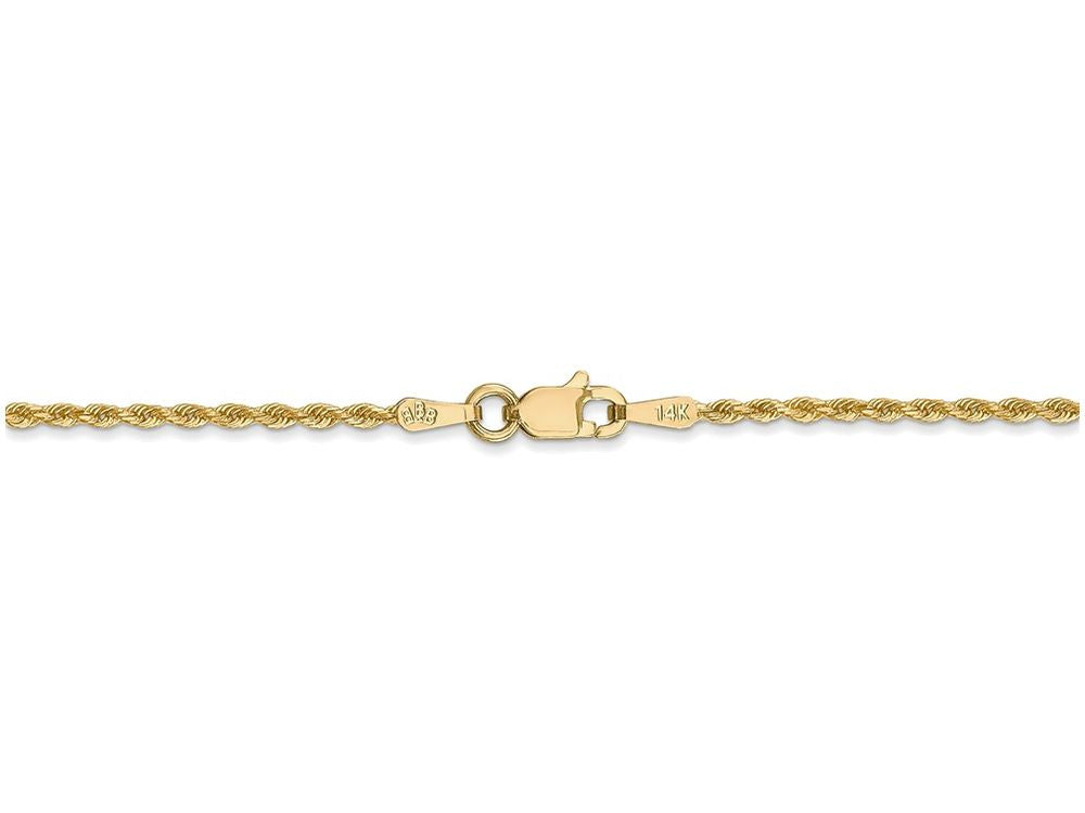 FJC Finejewelers 8 Inch 14k Yellow Gold 1.50mm bright-cut Rope With Lobster Clasp Chain Bracelet