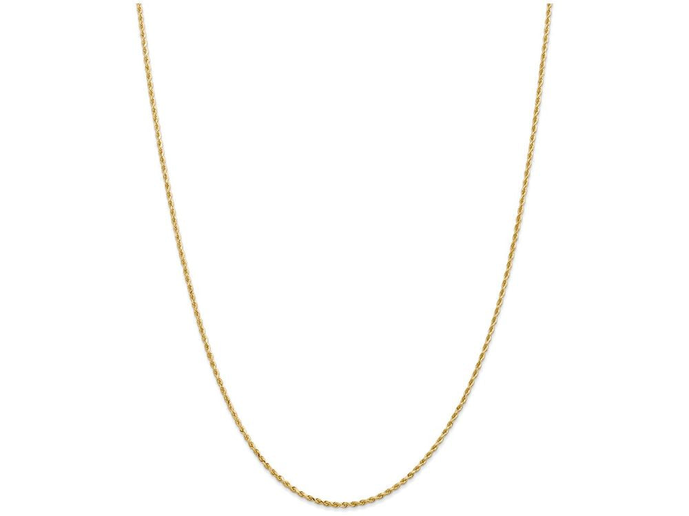 FJC Finejewelers 9 Inch 14k Yellow Gold 1.50mm bright-cut Rope With Lobster Clasp Chain Ankle Bracelet (Smaller Ankles)