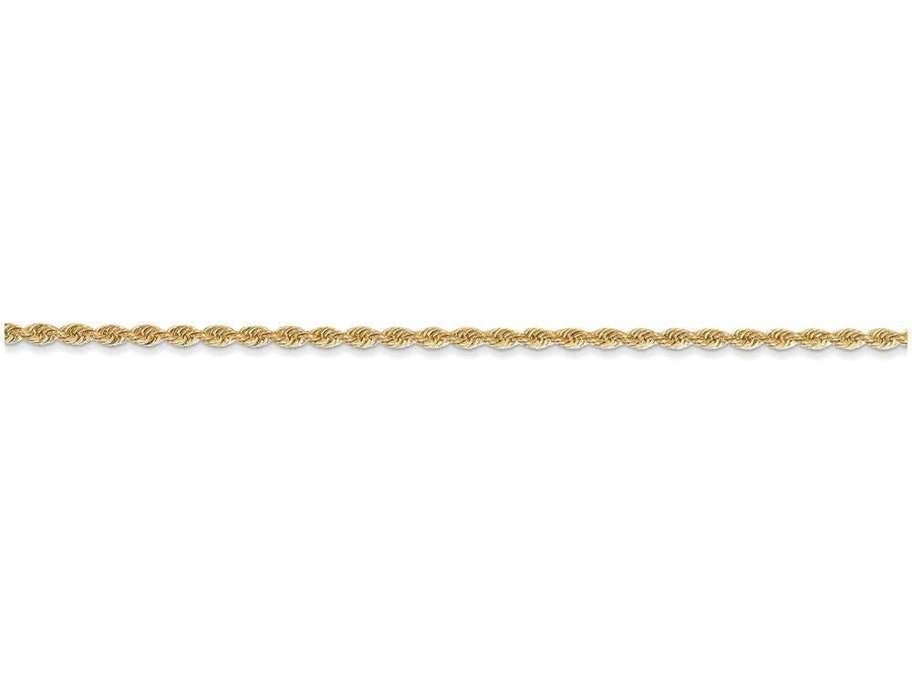 FJC Finejewelers 6 Inch 14k Yellow Gold 1.50mm Handmade Regular Rope Chain Bracelet