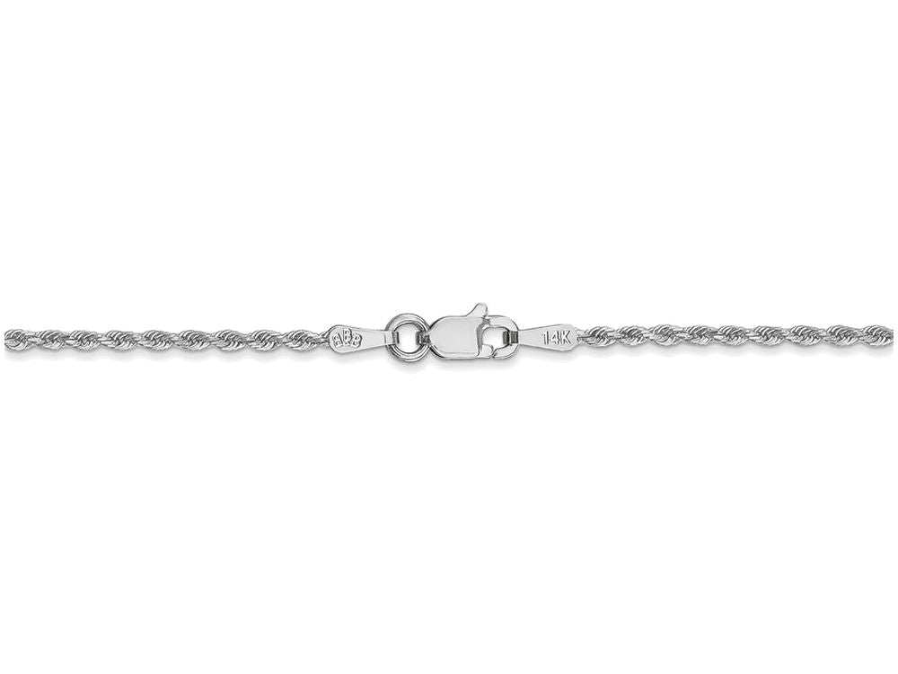FJC Finejewelers 7 Inch 14k White Gold 1.5mm bright-cut Rope Chain Bracelet