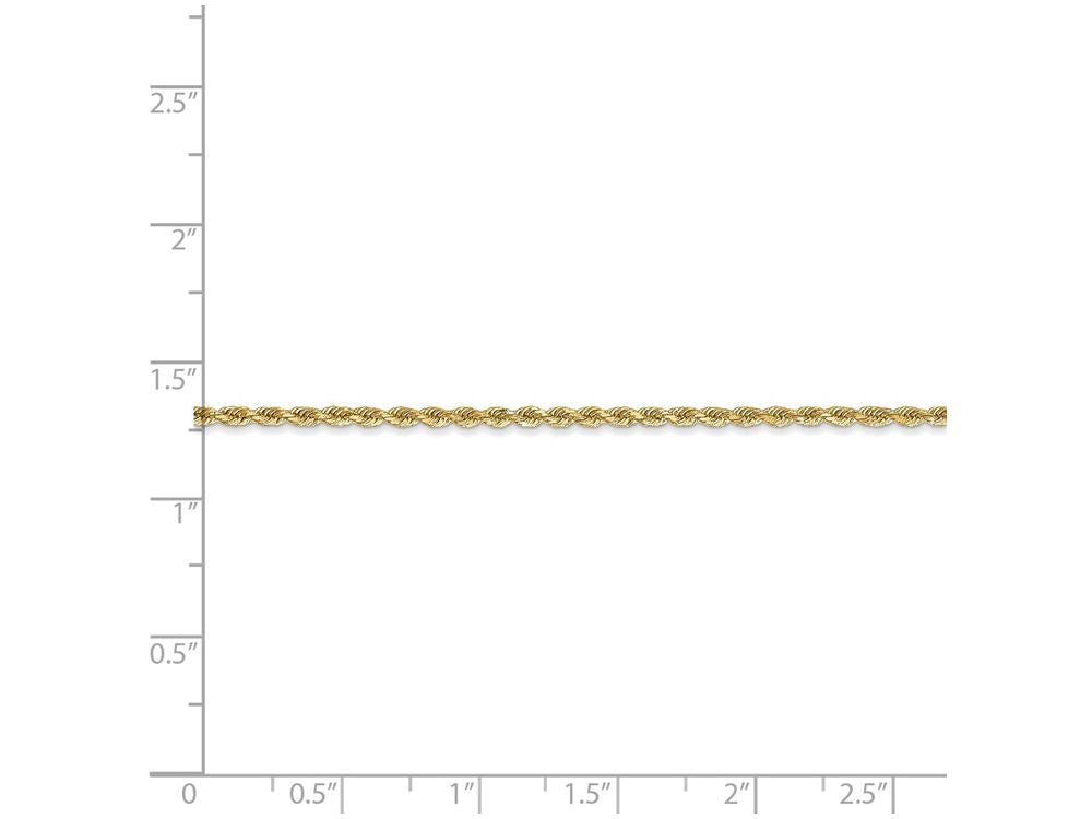 FJC Finejewelers 7 Inch 14k Yellow Gold 1.75mm bright-cut Rope With Lobster Clasp Chain Bracelet