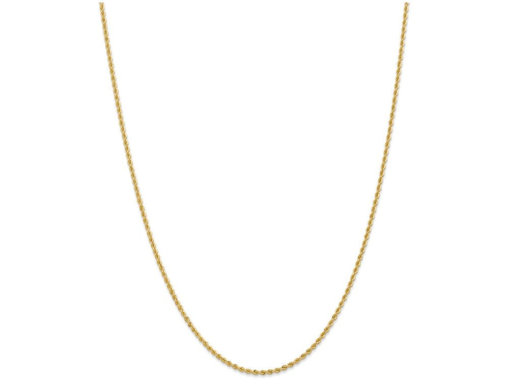 FJC Finejewelers 10 Inch 14k Yellow Gold 2mm Handmade Regular Rope Chain Ankle Bracelet