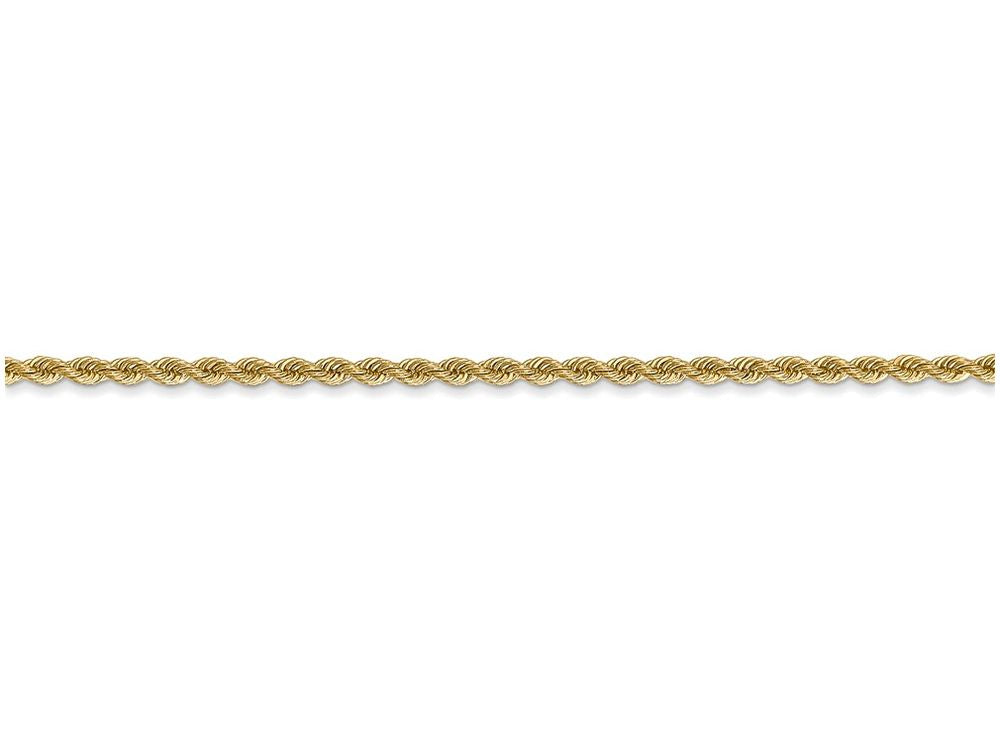 FJC Finejewelers 7 Inch 14k Yellow Gold 2mm Handmade Regular Rope Chain Bracelet