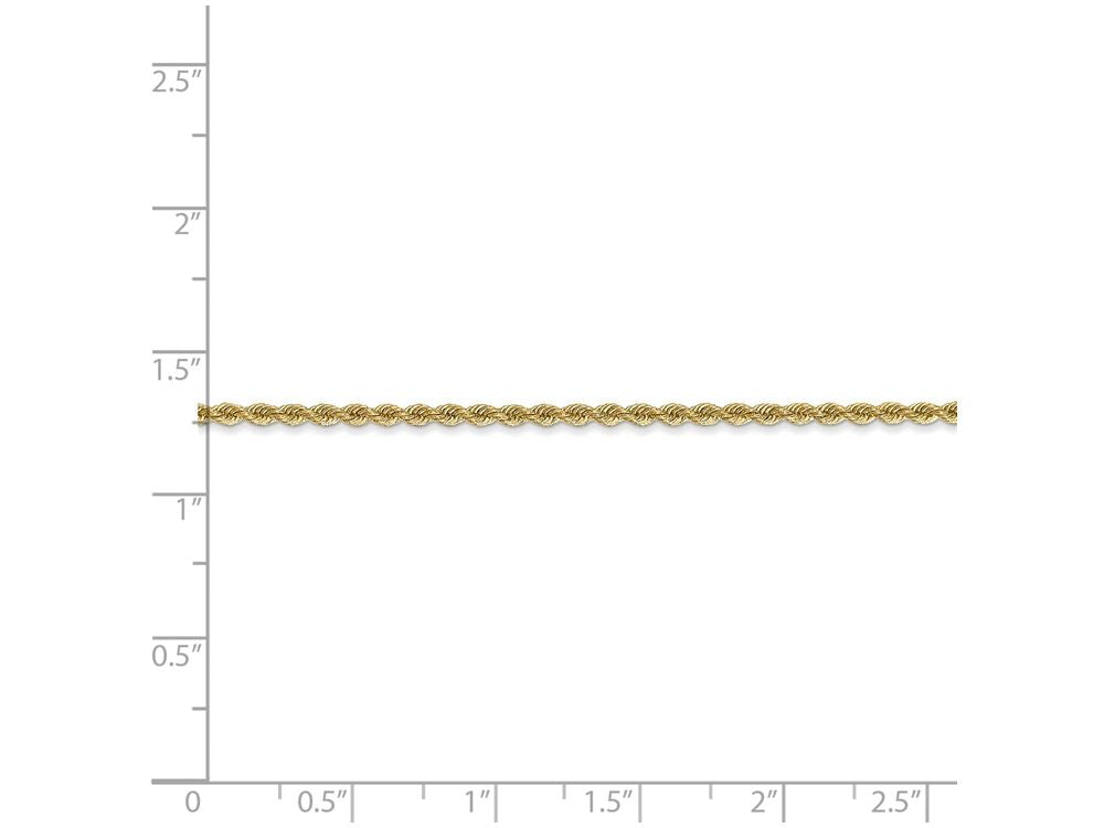 FJC Finejewelers 8 Inch 14k Yellow Gold 2mm Handmade Regular Rope Chain Bracelet