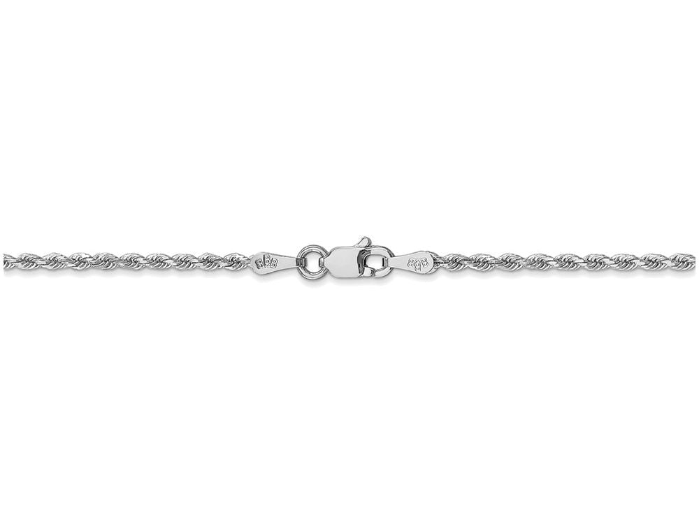 FJC Finejewelers 6 Inch 14k White Gold 1.8mm bright-cut Rope Chain Bracelet