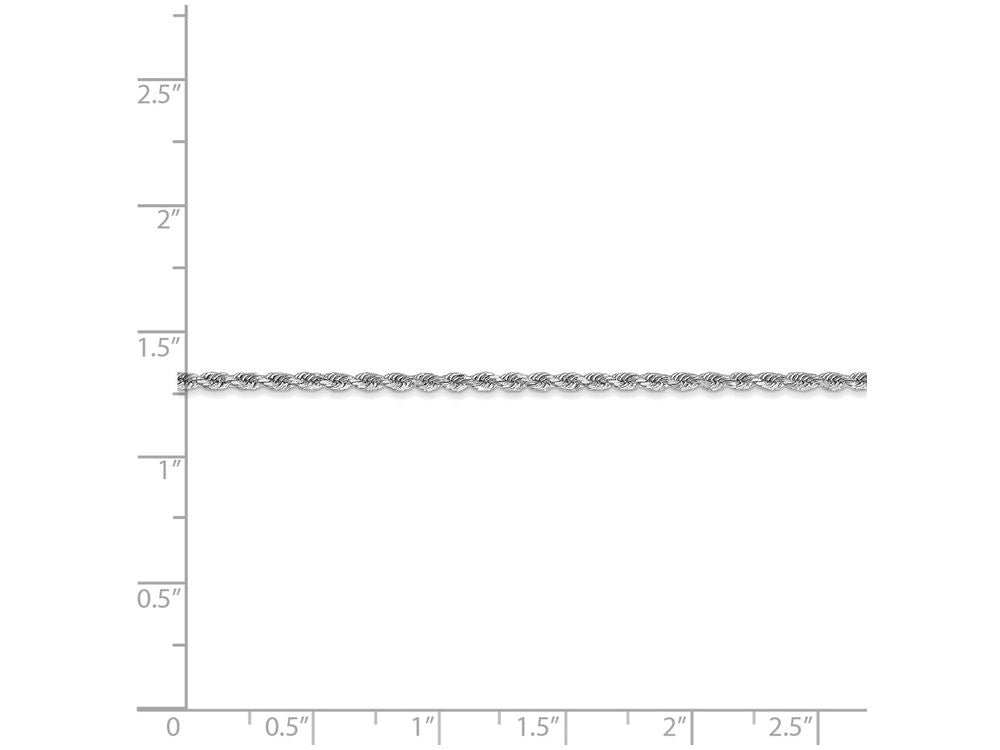 FJC Finejewelers 7 Inch 14k White Gold 1.8mm bright-cut Rope Chain Bracelet