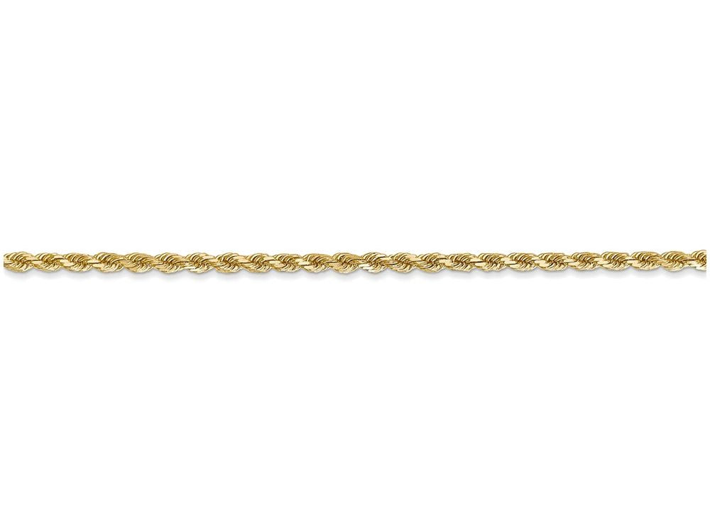 FJC Finejewelers 10 Inch 14k Yellow Gold 2mm bright-cut Rope With Lobster Clasp Chain Ankle Bracelet
