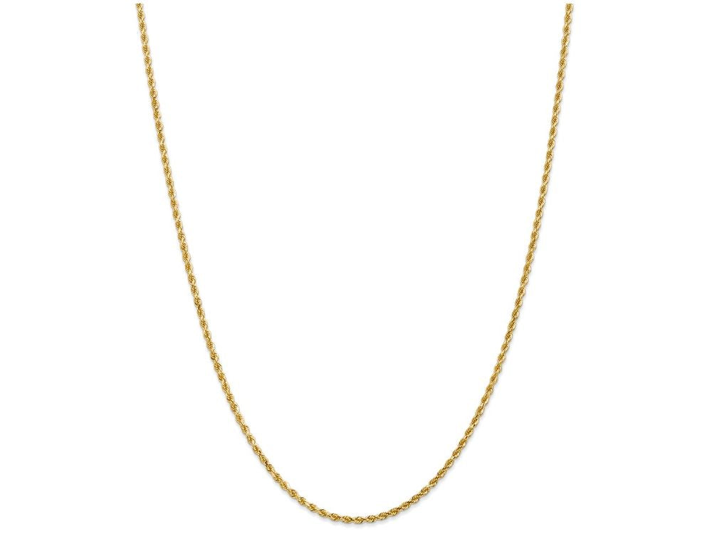 FJC Finejewelers 20 Inch 14k Yellow Gold 2mm bright-cut Rope With Lobster Clasp Chain Necklace