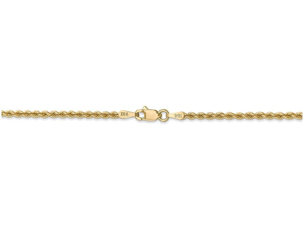 FJC Finejewelers 22 Inch 14k Yellow Gold 2.25mm Handmade Regular Rope Chain Necklace