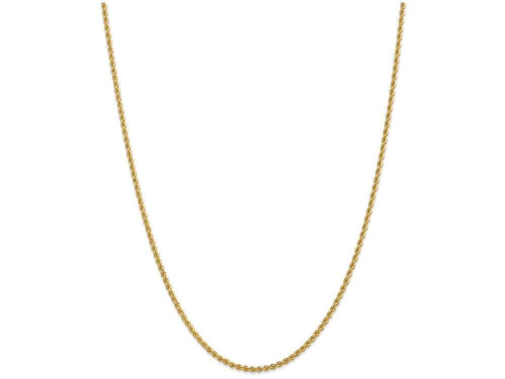 FJC Finejewelers 7 Inch 14k Yellow Gold 2.25mm Handmade Regular Rope Chain Bracelet