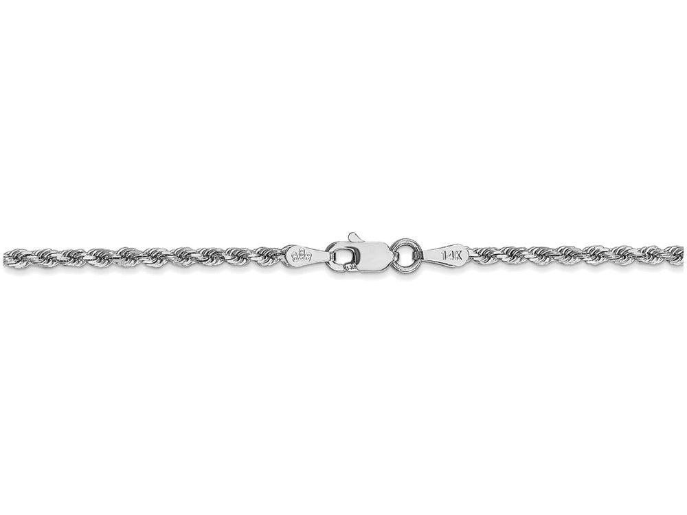 FJC Finejewelers 7 Inch 14k White Gold 2mm bright-cut Rope Chain Bracelet