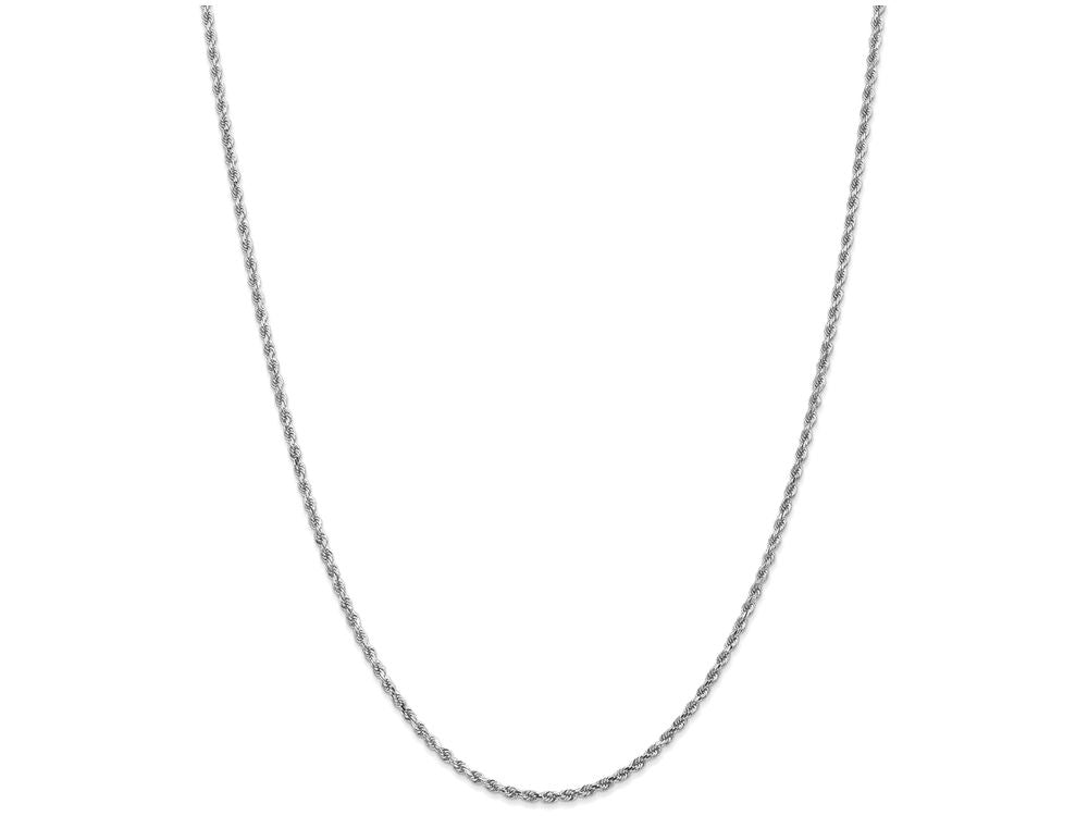 FJC Finejewelers 7 Inch 14k White Gold 2mm bright-cut Rope Chain Bracelet