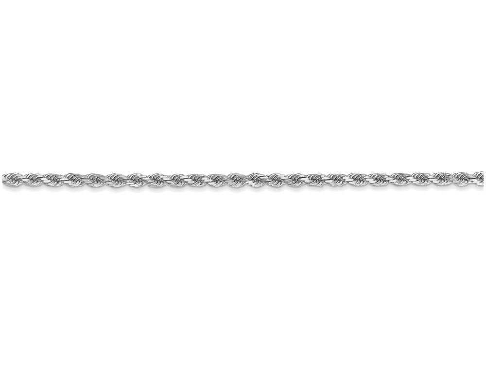 FJC Finejewelers 8 Inch 14k White Gold 2mm bright-cut Rope Chain Bracelet