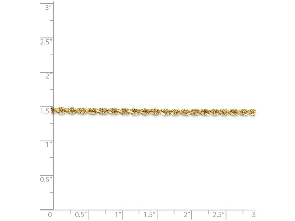 FJC Finejewelers 20 Inch 14k Yellow Gold 2.25mm bright-cut Rope With Lobster Clasp Chain Necklace
