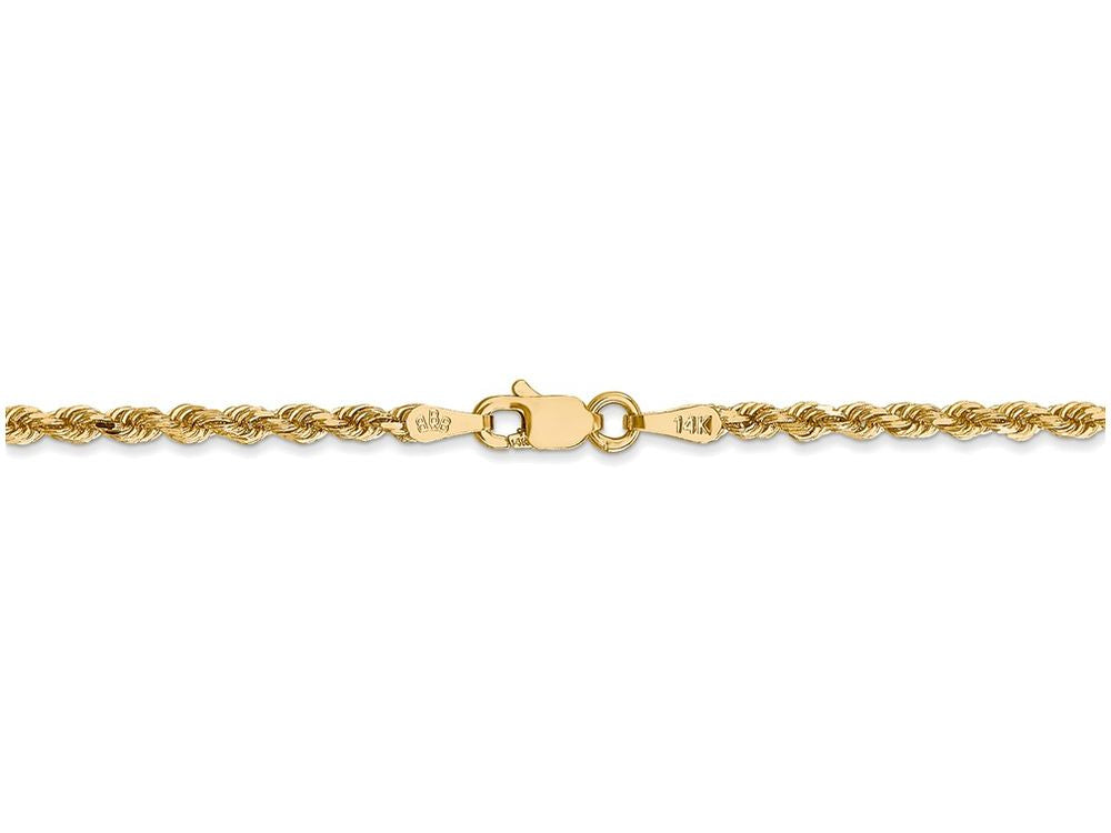 FJC Finejewelers 24 Inch 14k Yellow Gold 2.25mm bright-cut Rope With Lobster Clasp Chain Necklace