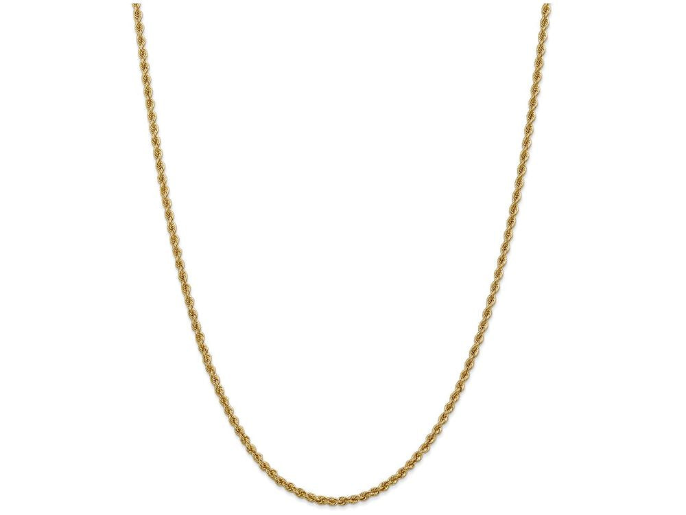 FJC Finejewelers 10 Inch 14k Yellow Gold 2.5mm Handmade Regular Rope Chain Ankle Bracelet