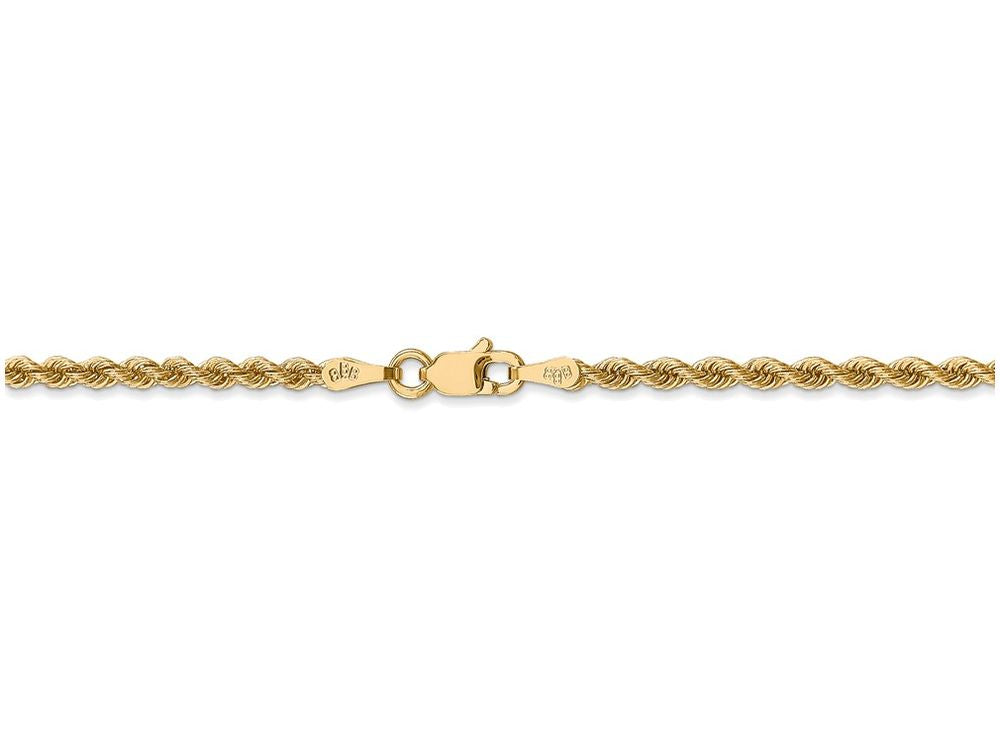 FJC Finejewelers 8 Inch 14k Yellow Gold 2.5mm Handmade Regular Rope Chain Bracelet