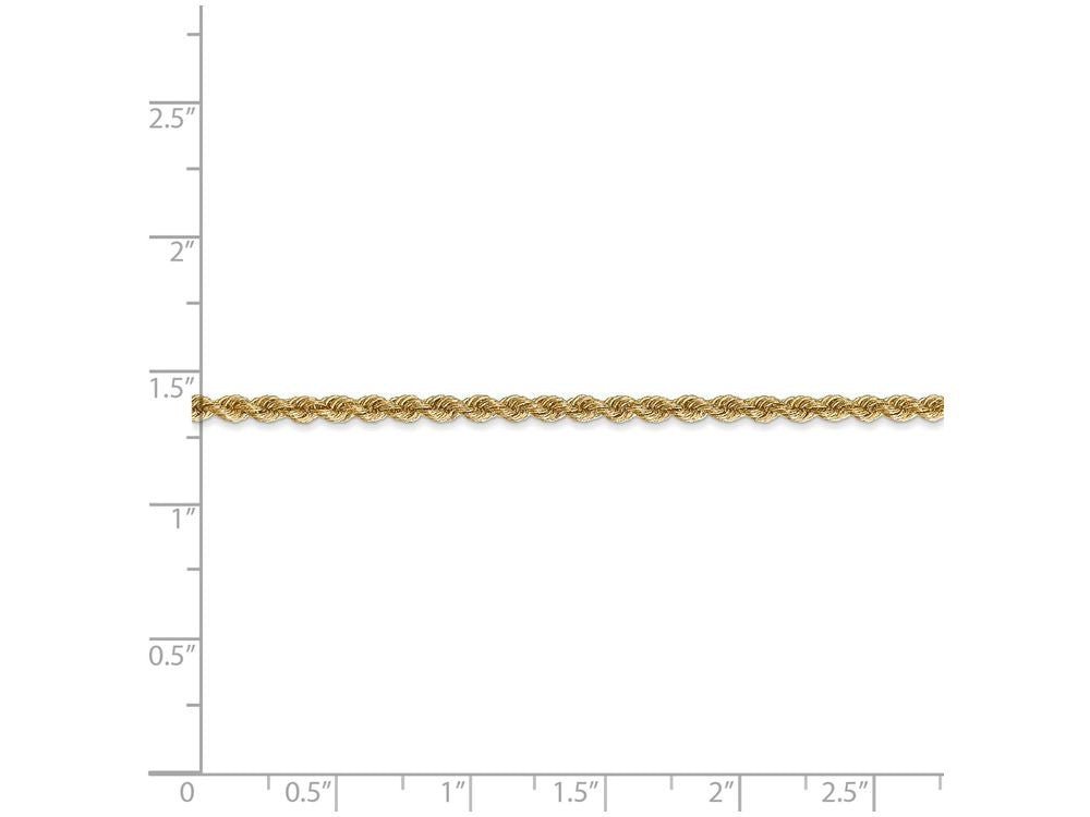 FJC Finejewelers 8 Inch 14k Yellow Gold 2.5mm Handmade Regular Rope Chain Bracelet