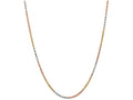 FJC Finejewelers 24 Inch 14 kt Tri Color Gold 2.9mm bright-cut Rope Chain Necklace