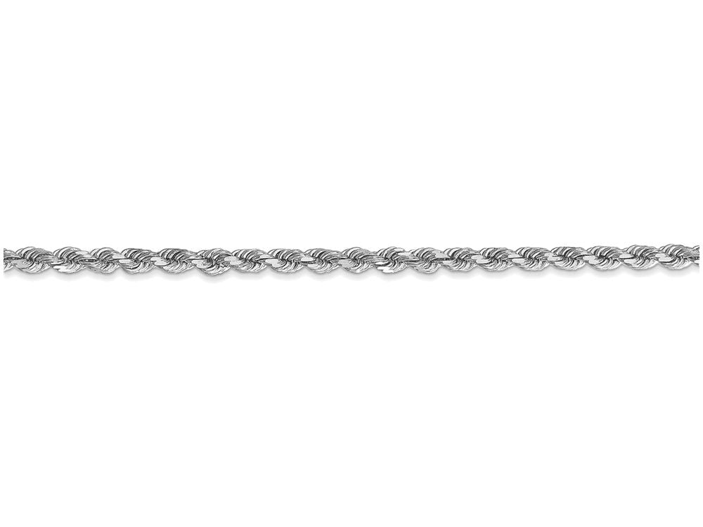 FJC Finejewelers 8 Inch 14k White Gold 2.9mm bright-cut Rope Chain Bracelet