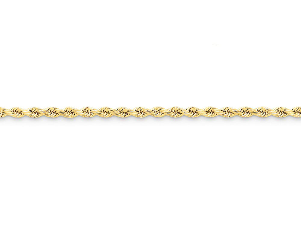 FJC Finejewelers 16 Inch 14k Yellow Gold 3mm Handmade Regular Rope Chain Necklace