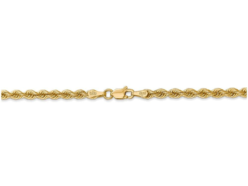 FJC Finejewelers 7 Inch 14k Yellow Gold 3mm Handmade Regular Rope Chain Bracelet