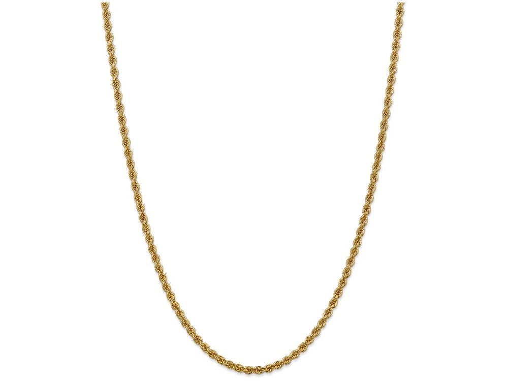 FJC Finejewelers 7 Inch 14k Yellow Gold 3mm Handmade Regular Rope Chain Bracelet
