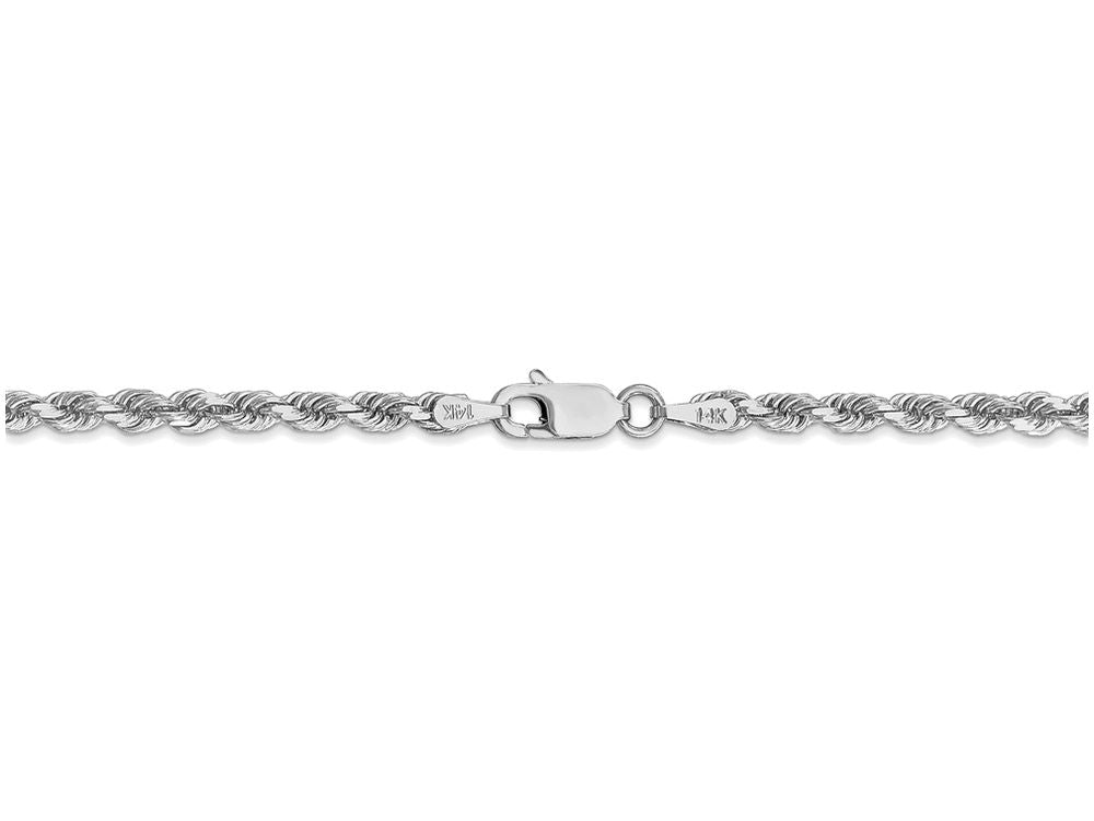 FJC Finejewelers 16 Inch 14k White Gold 3.1mm bright-cut Rope Chain Necklace
