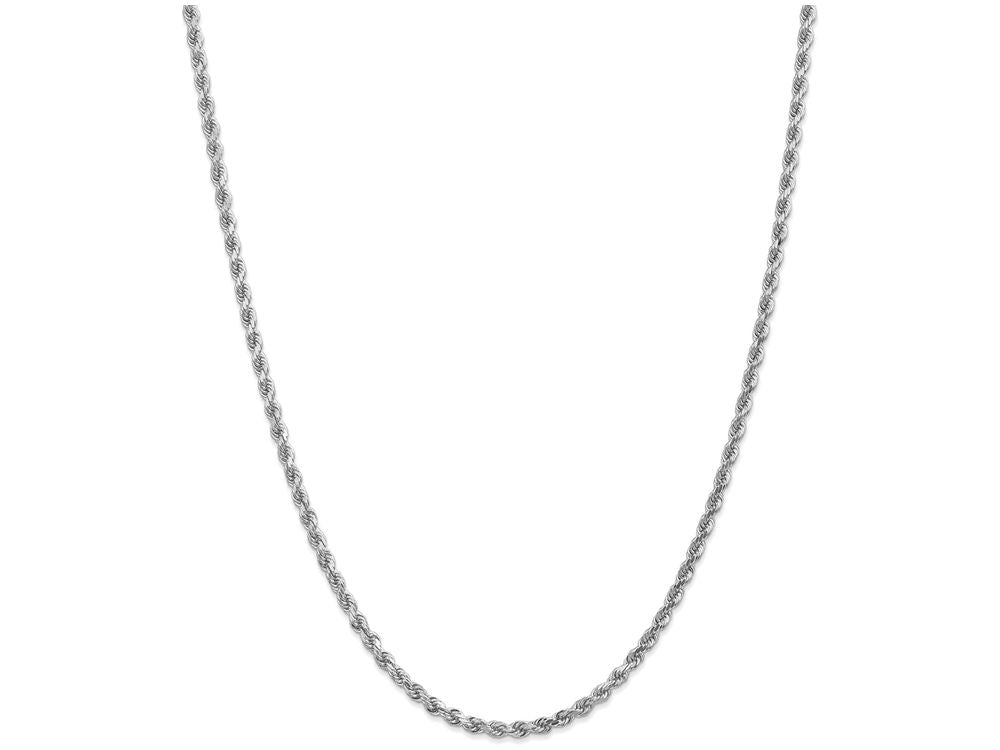 FJC Finejewelers 18 Inch 14k White Gold 3.1mm bright-cut Rope Chain Necklace