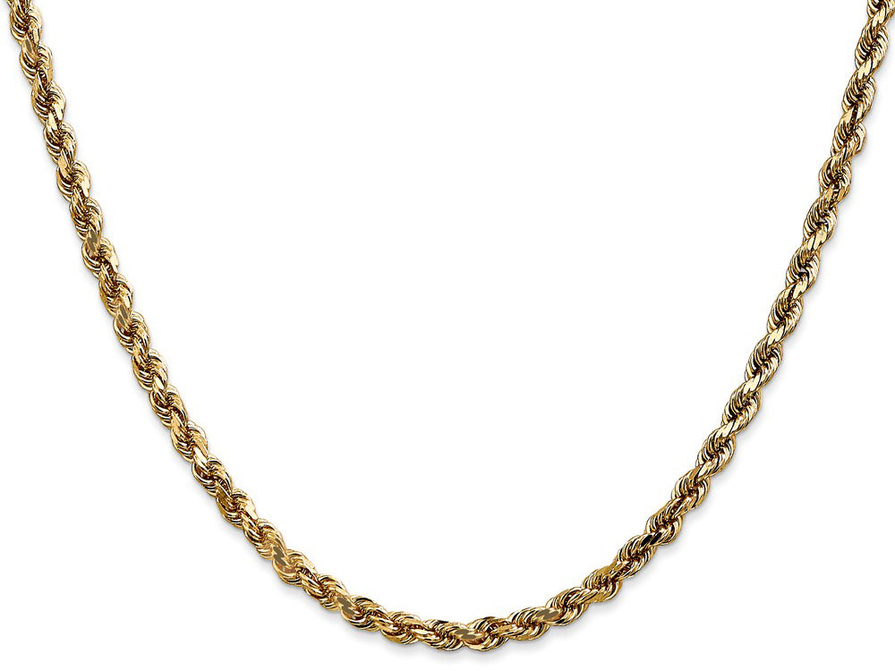 FJC Finejewelers 18 Inch 14k Yellow Gold 3.5mm bright-cut Rope With Lobster Clasp Chain Necklace