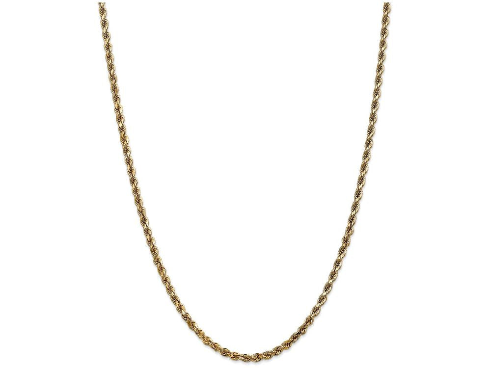 FJC Finejewelers 22 Inch 14k Yellow Gold 3.5mm bright-cut Rope With Lobster Clasp Chain Necklace