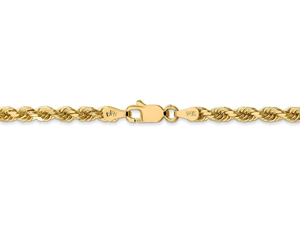 FJC Finejewelers 24 Inch 14k Yellow Gold 3.5mm bright-cut Rope With Lobster Clasp Chain Necklace