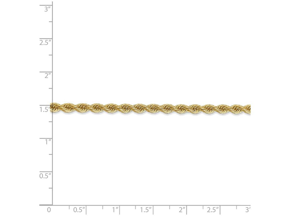 FJC Finejewelers 18 Inch 14k Yellow Gold 3.65mm Handmade Regular Rope Chain Necklace