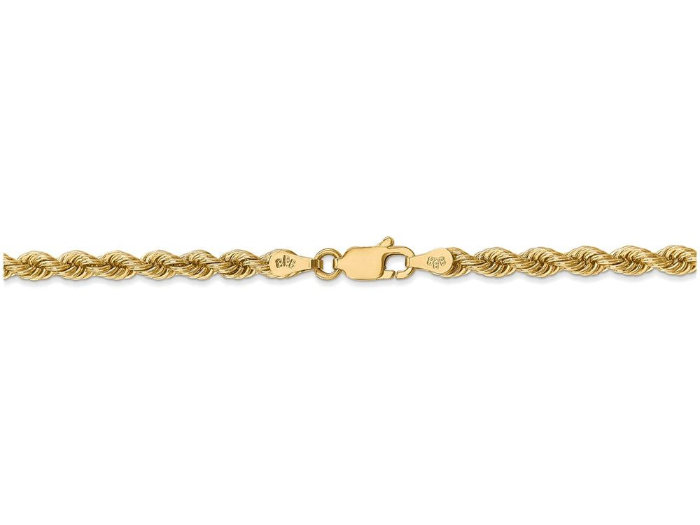 FJC Finejewelers 8 Inch 14k Yellow Gold 3.65mm Handmade Regular Rope Chain Bracelet