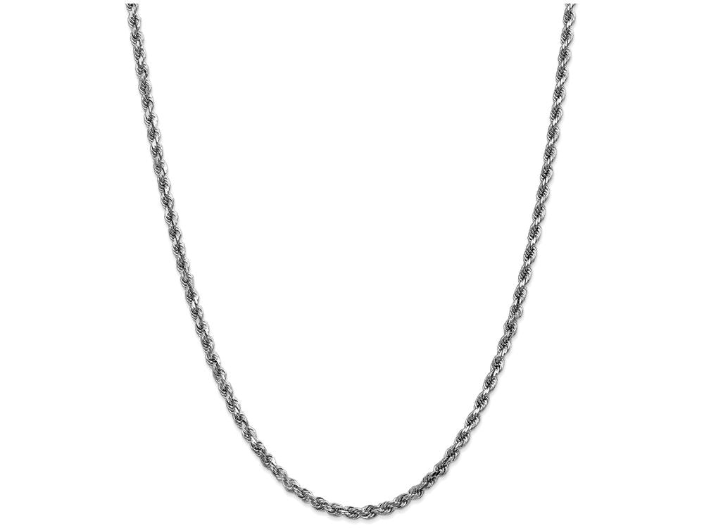 FJC Finejewelers 24 Inch 14k White Gold 3.5mm bright-cut Rope Chain Necklace