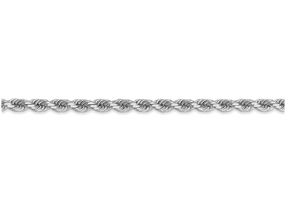 FJC Finejewelers 7 Inch 14k White Gold 3.5mm bright-cut Rope Chain Bracelet