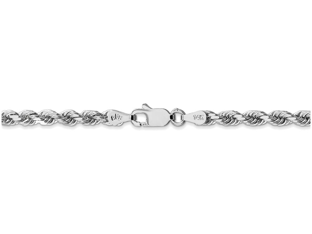 FJC Finejewelers 8 Inch 14k White Gold 3.5mm bright-cut Rope Chain Bracelet