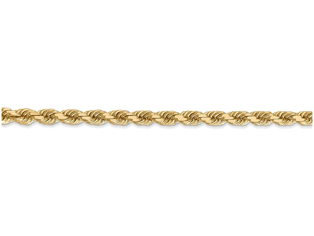 FJC Finejewelers 22 Inch 14k Yellow Gold 4mm bright-cut Rope With Lobster Clasp Chain Necklace