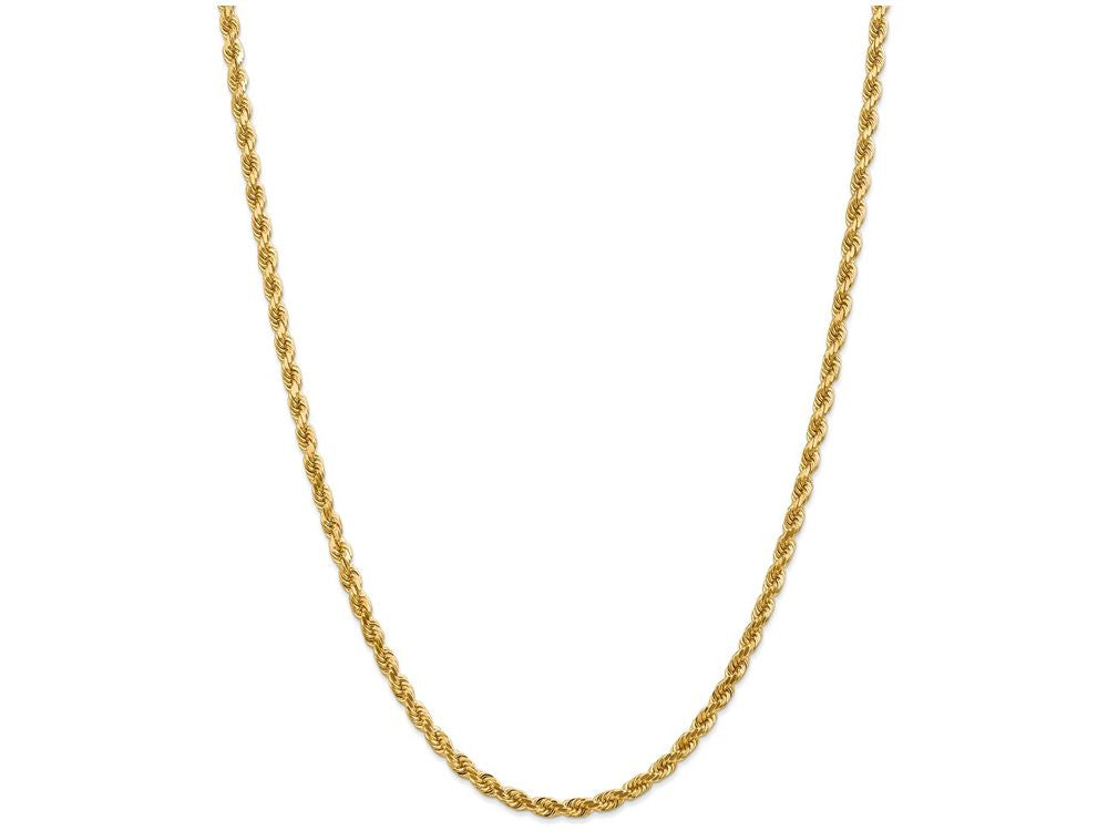 FJC Finejewelers 22 Inch 14k Yellow Gold 4mm bright-cut Rope With Lobster Clasp Chain Necklace
