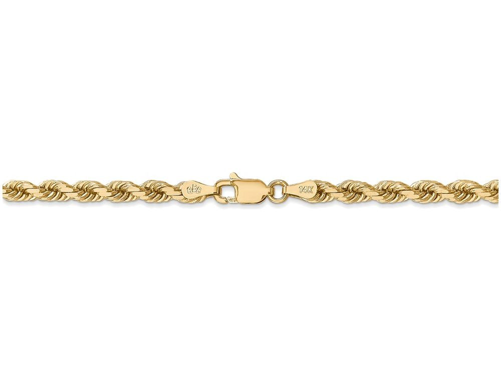 FJC Finejewelers 8 Inch 14k Yellow Gold 4mm bright-cut Rope With Lobster Clasp Chain Bracelet