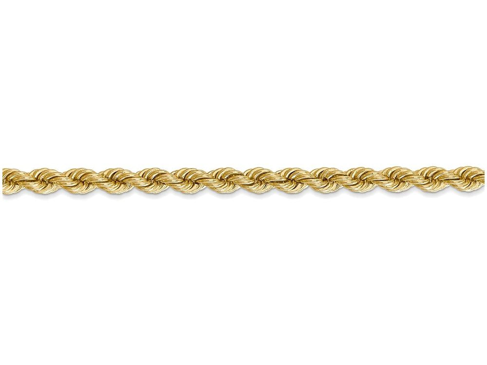 FJC Finejewelers 18 Inch 14k Yellow Gold 4mm Handmade Regular Rope Chain Necklace