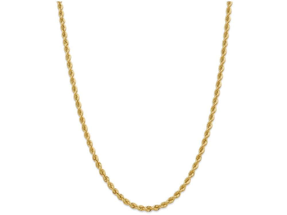 FJC Finejewelers 18 Inch 14k Yellow Gold 4mm Handmade Regular Rope Chain Necklace