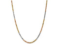FJC Finejewelers 8 Inch 14 kt Tri Color Gold 4mm bright-cut Rope Chain Bracelet