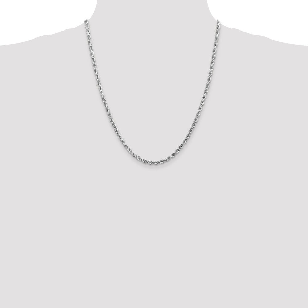 FJC Finejewelers 22 Inch 14k White Gold 4mm bright-cut Rope Chain Necklace