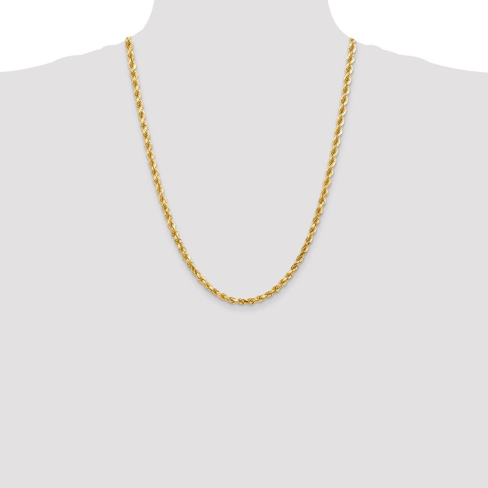 FJC Finejewelers 24 Inch 14k 5mm bright-cut Rope With Lobster Clasp Chain Necklace