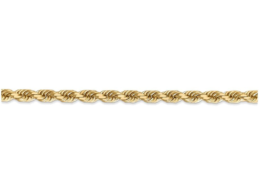 FJC Finejewelers 7 Inch 14k Yellow Gold 5mm bright-cut Rope With Lobster Clasp Chain Bracelet