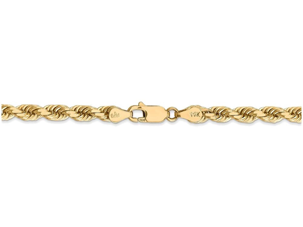 FJC Finejewelers 7 Inch 14k Yellow Gold 5mm bright-cut Rope With Lobster Clasp Chain Bracelet