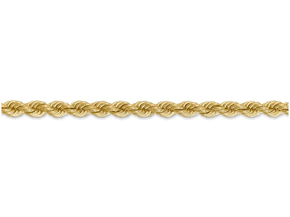 FJC Finejewelers 7 Inch 14k Yellow Gold 5mm Handmade Regular Rope Chain Bracelet
