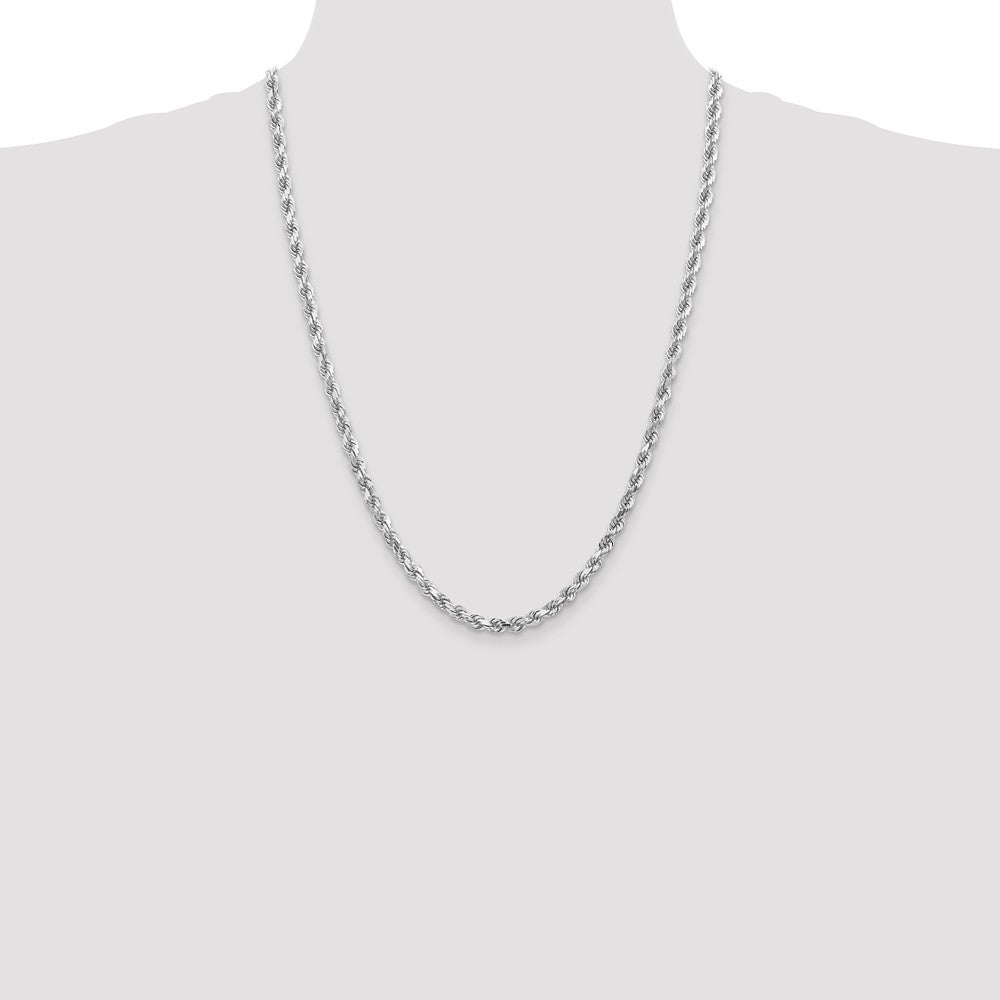 FJC Finejewelers 24 Inch 14k White Gold 5mm bright-cut Rope Chain Necklace