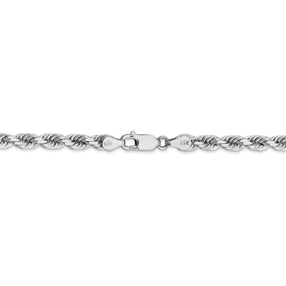 FJC Finejewelers 24 Inch 14k White Gold 5mm bright-cut Rope Chain Necklace